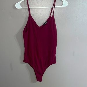 Red women’s body suit